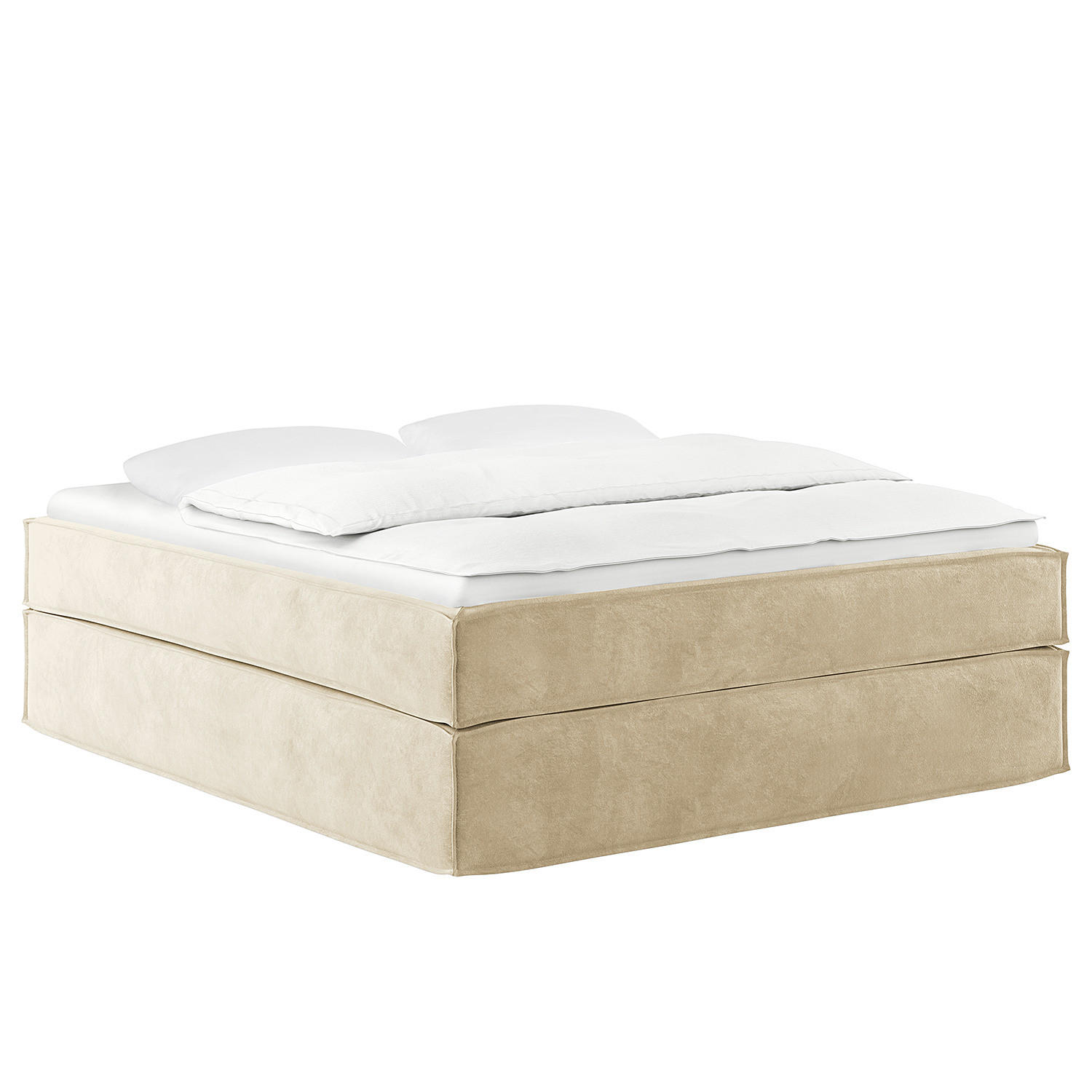 BOXSPRINGBETT - Premium - Beige, Textil (180/200cm) - home24