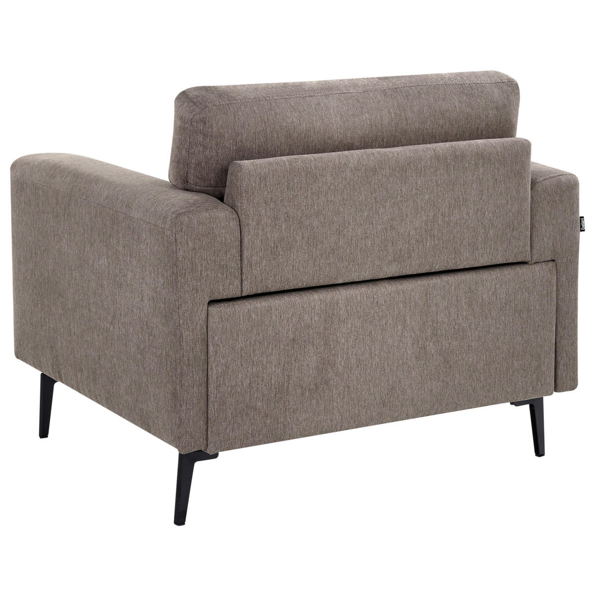 SESSEL Stoff Braun Lousto - Schwarz/Braun, Textil/Metall (102/85/65cm) - Beliani