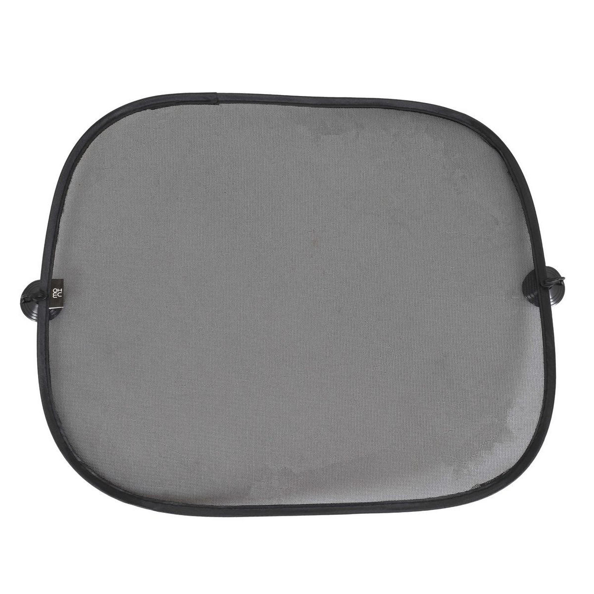 KINDERAUTOSITZZUBEHÖR Auto-Sonnenschutz Basic 2-teilig schwarz Polyester, Saugknöpfe, faltbar, 44 x 36 cm, leicht zu reinigen - Schwarz, Textil (44/36/3cm) - Moni