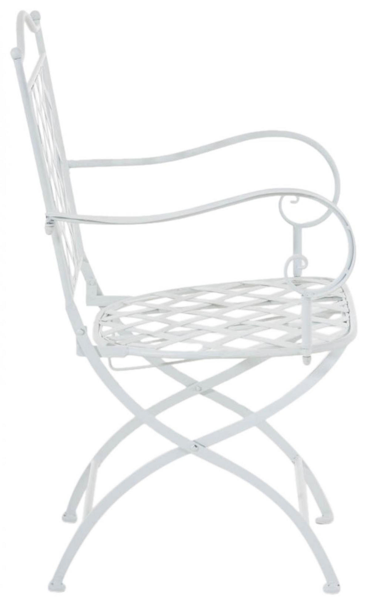 GARTENSTUHL 2er Set Metall weiß - Weiß, Metall (56/93/51cm) - CLP