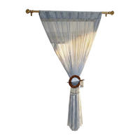 FADENVORHANG blau, 90/200 cm - Blau, Textil (90/200cm) - Homescapes