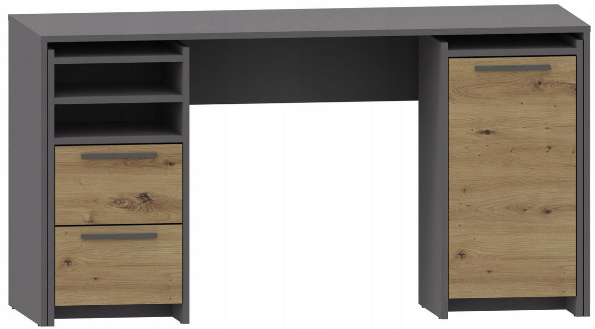 SCHREIBTISCH ALTIVO 140 Anthrazit 140/50/74 cm - Anthrazit, Holzwerkstoff (50/140/74cm) - Matkam Möbel