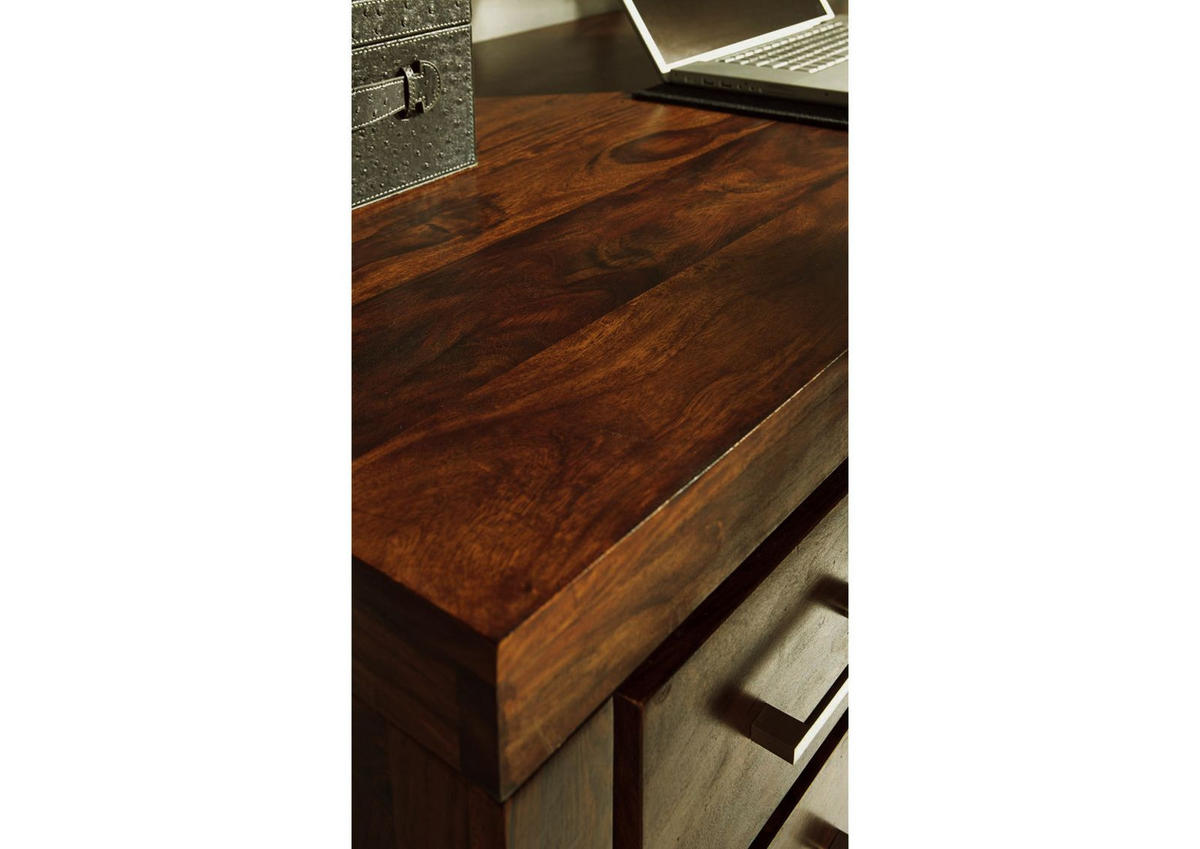 SCHREIBTISCH Sheesham 150x75x78 braun lackiert METRO LIFE #119 - Braun, Holz (75/150/78cm) - Massivmoebel24