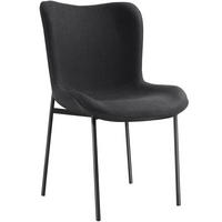 POLSTERSTUHL 1er Set Tessa 54 x 62 x 90 cm Webstoff schwarz/schwarz - Schwarz, Kunststoff (54/90/62cm) - tectake