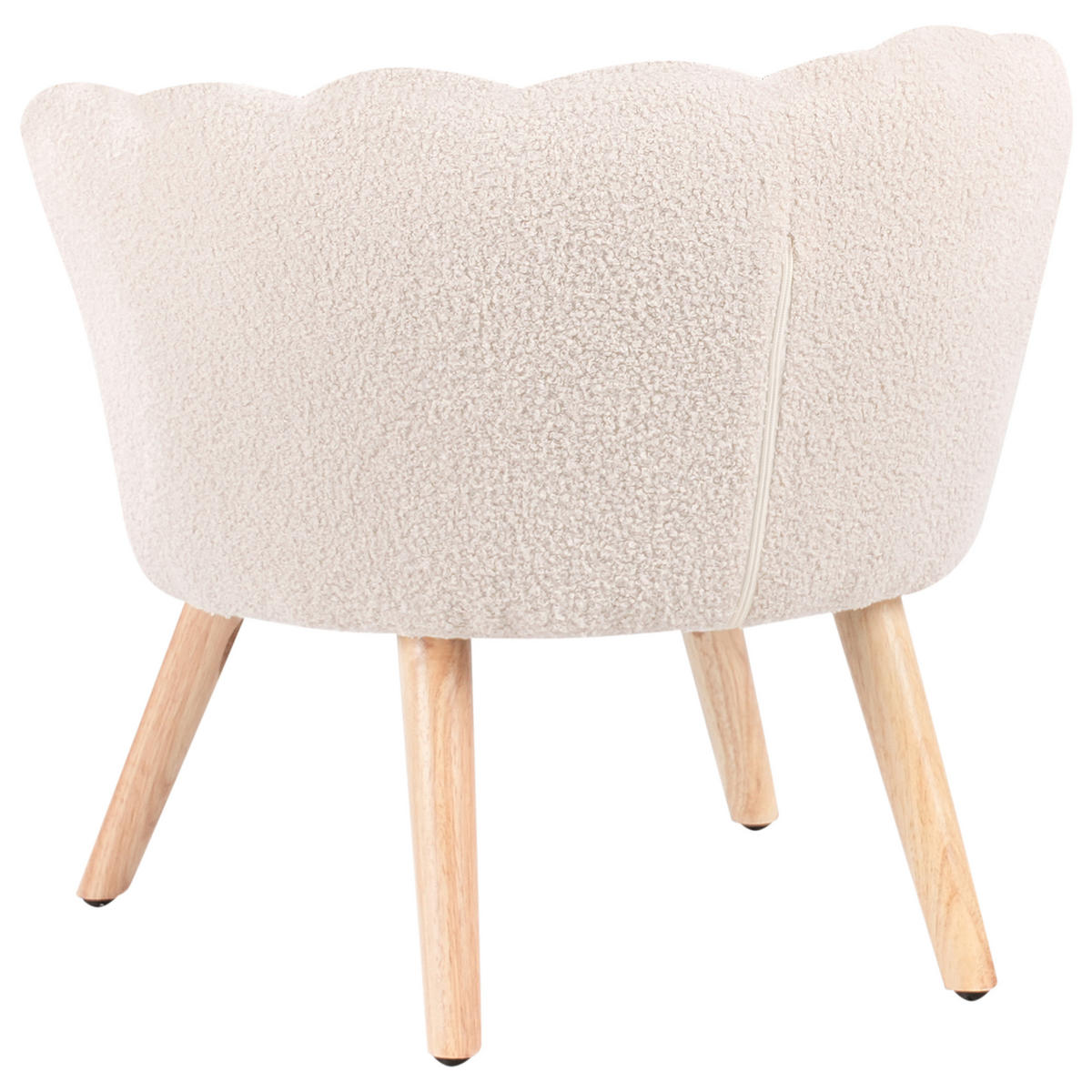 KINDERSESSEL Bouclé Hellbeige Halby - Beige, Textil (60/54/54cm) - Beliani