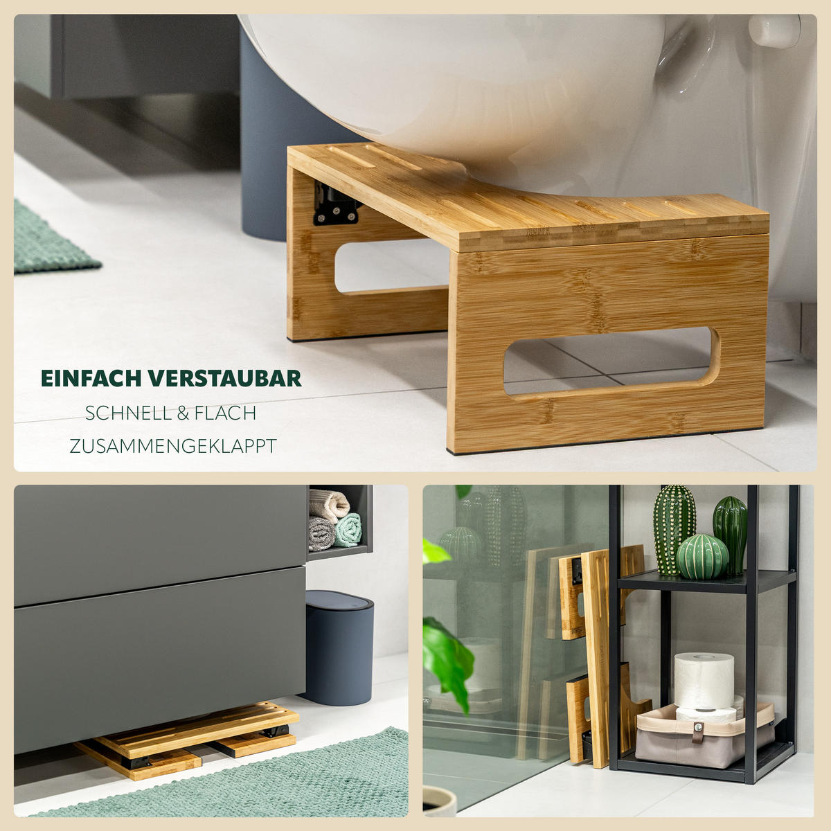 TOILETTENHOCKER Bambus, natur - Naturfarben, Holz (43.5/18.5/28cm) - eluno