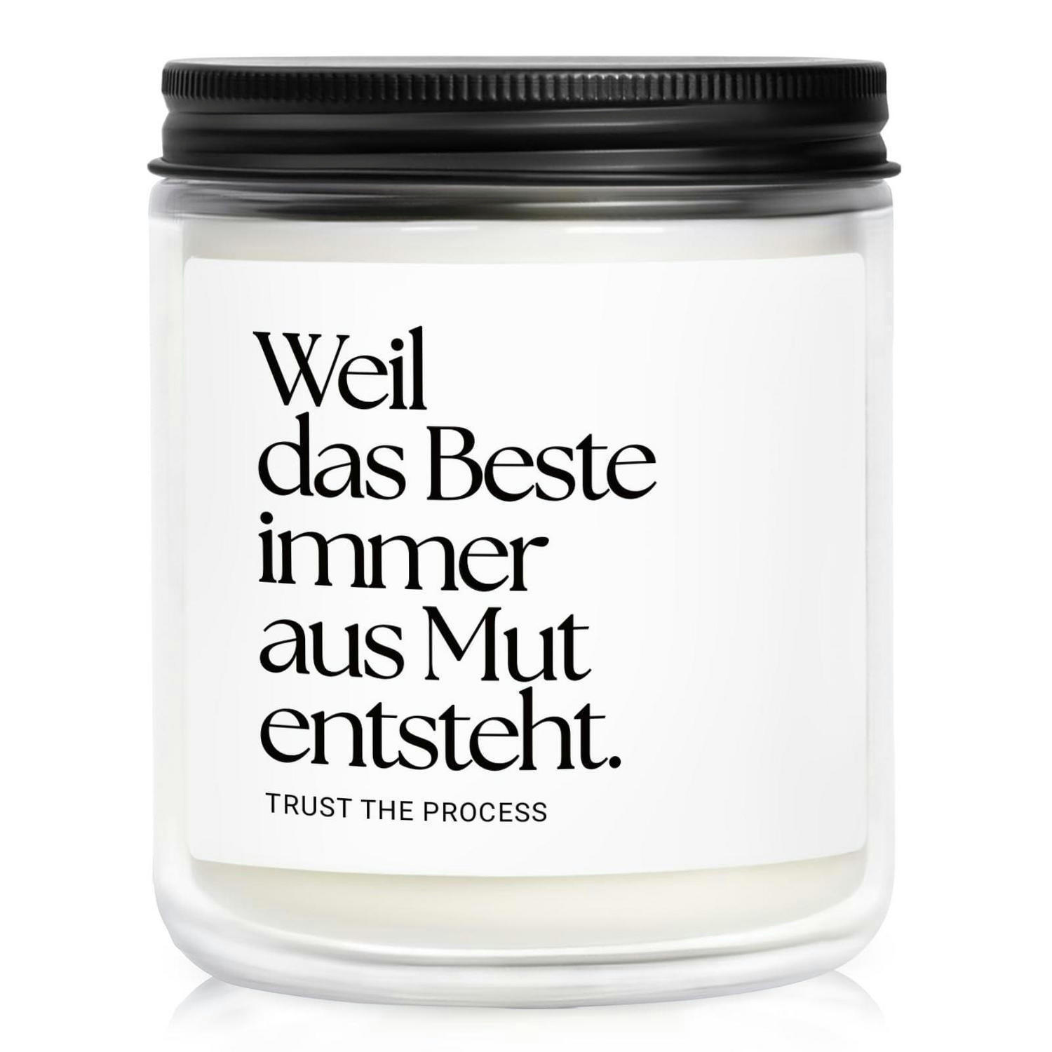 DUFTKERZE Trust The Process Sojawachs 35h Brennzeit - Weiß, Paraffin (8.8cm)