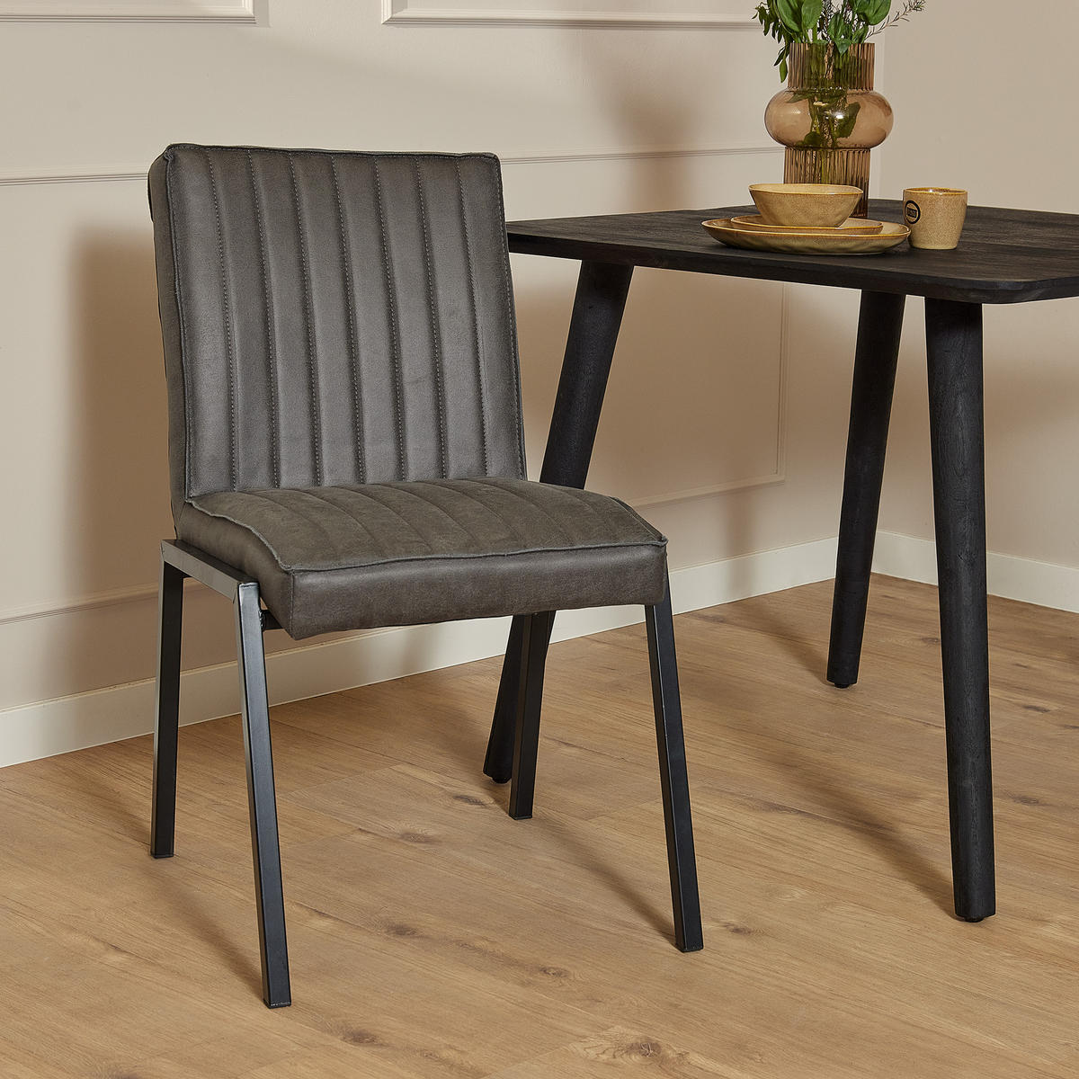 ESSZIMMERSTUHL Tivoli Grau 54/61/70 cm - Grau, Textil (61/70/54cm) - Starfurn