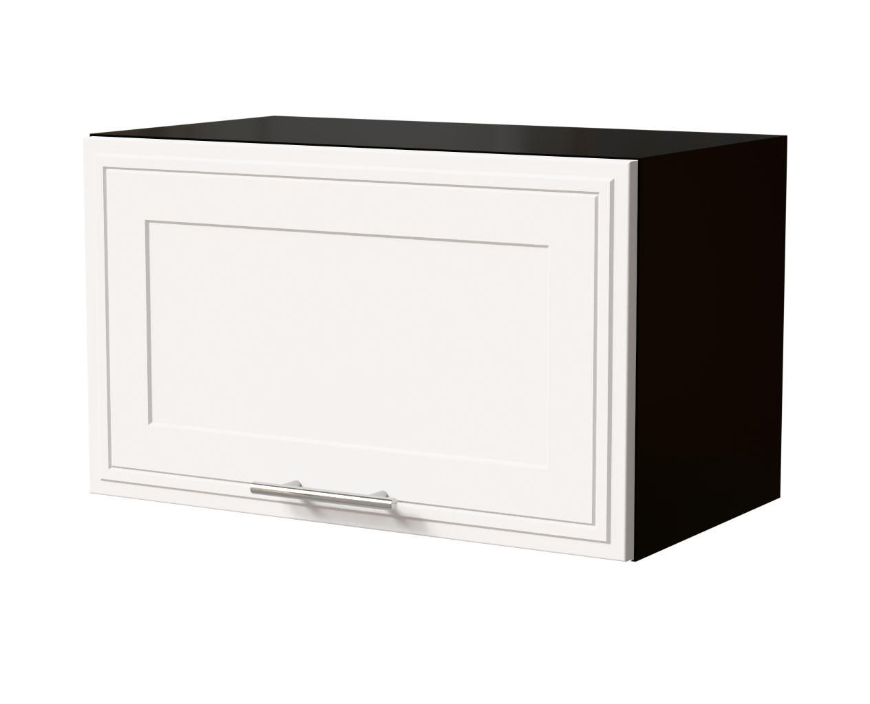 KLAPPHÄNGESCHRANK Salo W4B/60 Schwarz / Weiß Matt 60 / 32,5 / 36cm - Blum Aventos Klappenbeschlag - Schwarz/Weiß, Holz/Holzwerkstoff (60/36/32.5cm) - Feldmann-Wohnen