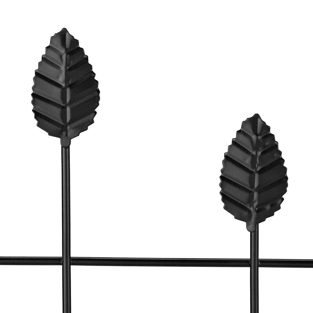 6XBEETZAUN - Schwarz, Metall (42/74/1.5cm) - Relaxdays