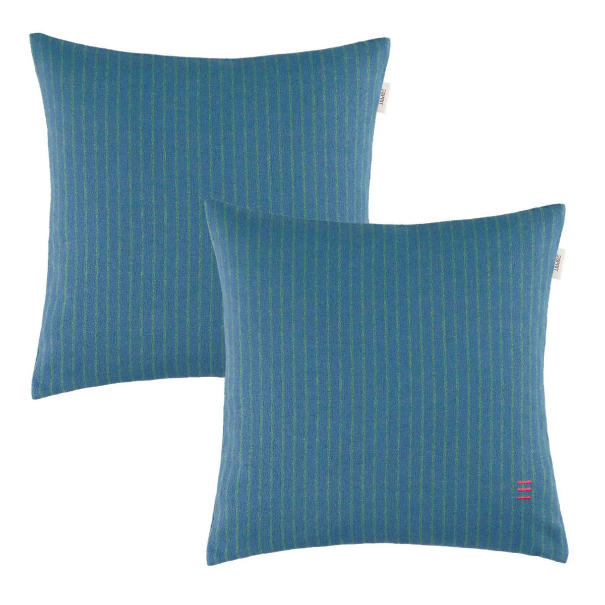 ZIERKISSENHÜLLE DEKOKISSENHÜLLE FUN STRIPE 2er Set - Blau, Textil (38/38cm) - Esprit