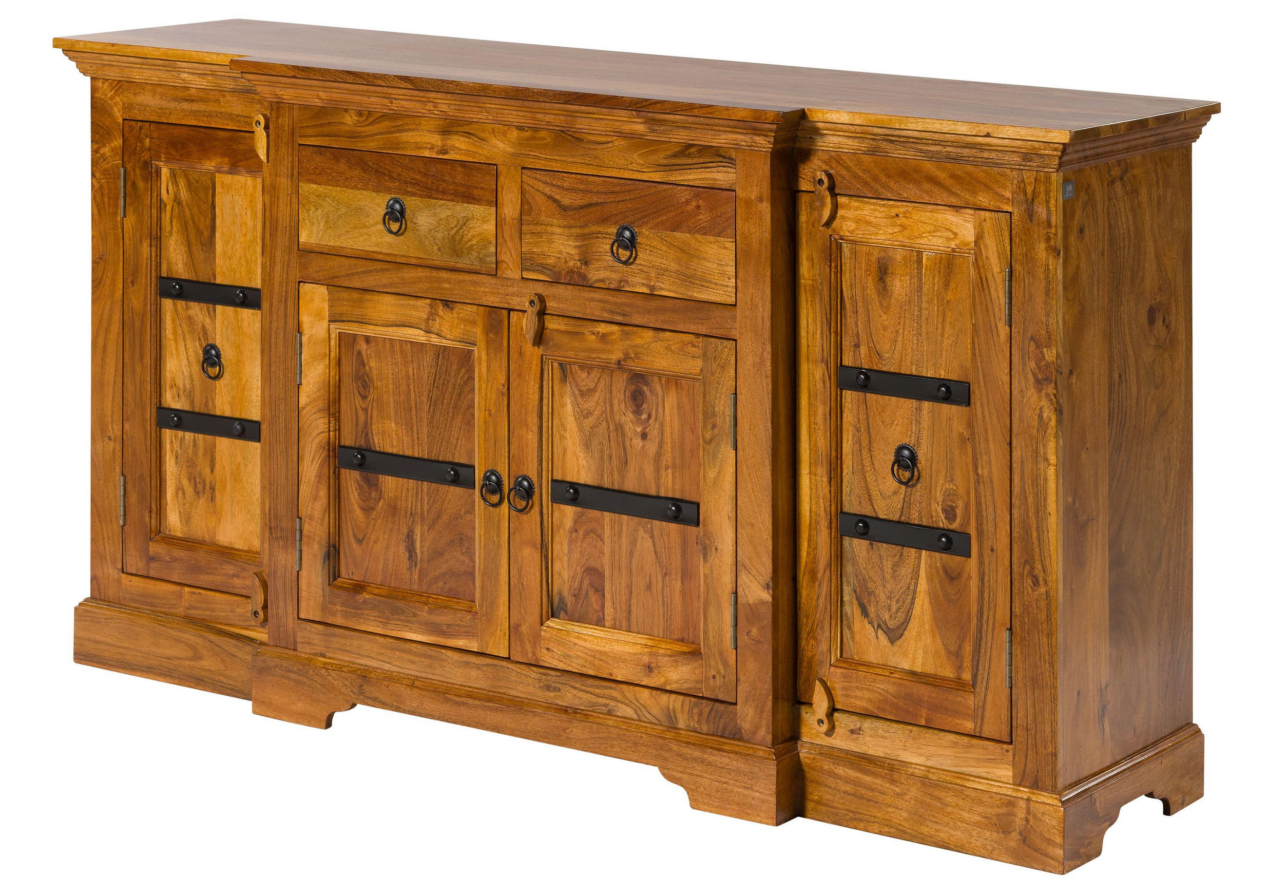 Massivmoebel24 Sideboard Braun 160x85x45 cm