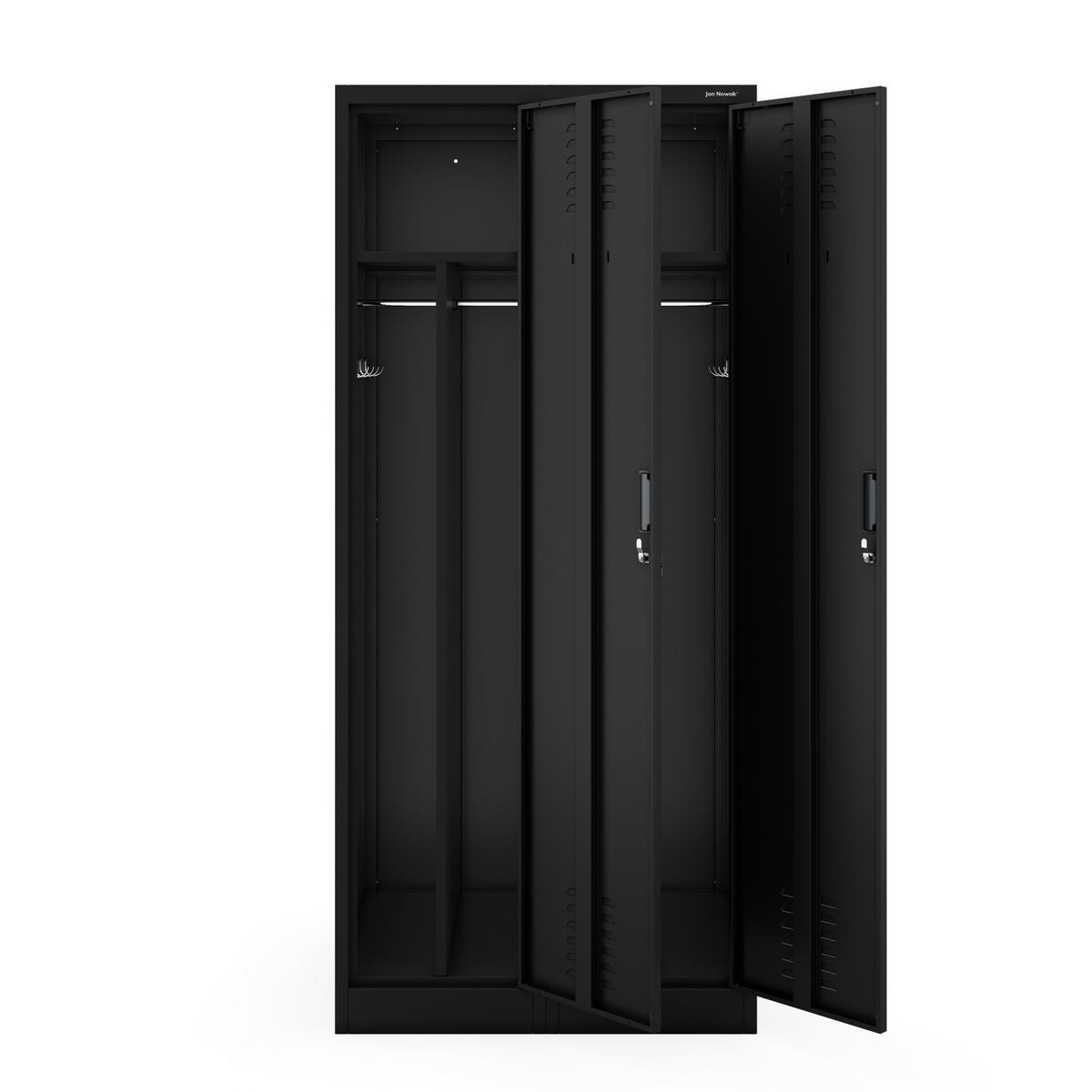 METALL-ARBEITSSCHRANK KACPER D600 - Schwarz, Metall (80/180/60cm)