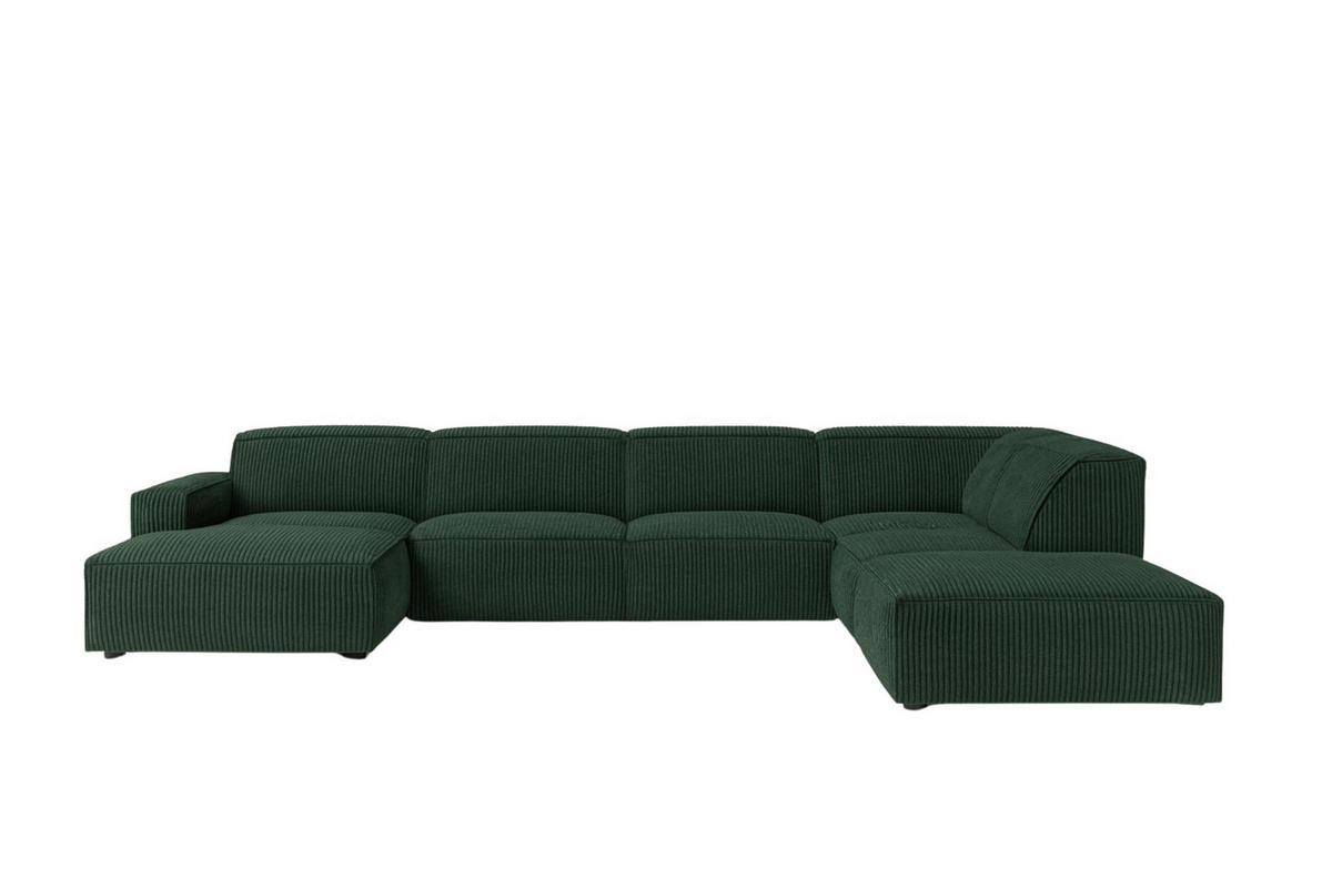 ECKSOFA Cursal V, Stoff Poso, Grün, Rechts - Grün, Holz (364/262cm) - Kaiser Möbel