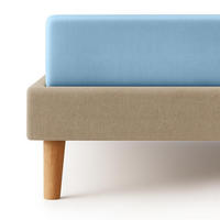 JERSEY-SPANNBETTLAKEN 90x200 - 100x200 cm, Bettlaken aus 100% Baumwolle mit Rundum-Gummizug, Spannbetttuch Taubenblau - Blaugrau, Textil (100/200cm) - Carpe Sonno