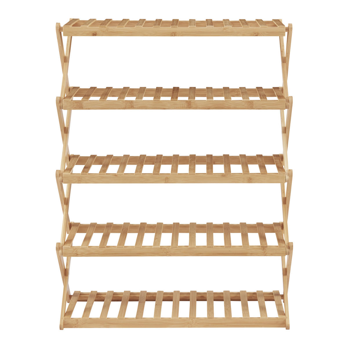 SCHUHREGAL Fitzbek - Naturfarben, Holz (67/89/26cm) - [en.casa]