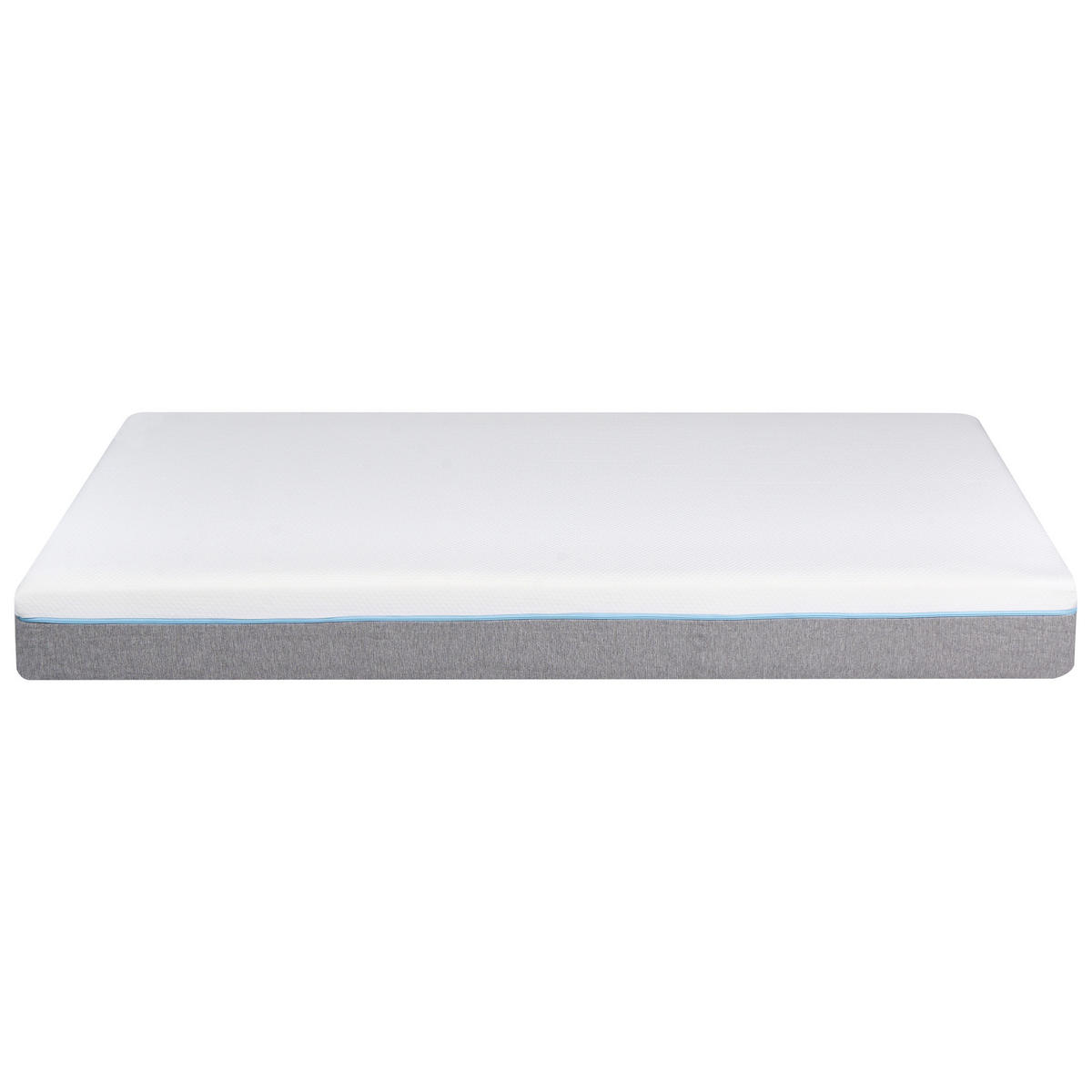 SALTEA DIN SPUMĂ CU MEMORIE H3/4 fixă 120/200 cm Glee - albastru/alb, material textil (120/200cm) - Beliani