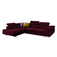 ECKSOFA Wilson 4 Sitzplätze Bordeaux - Rot, Textil (271/201cm) - Petits-meubles