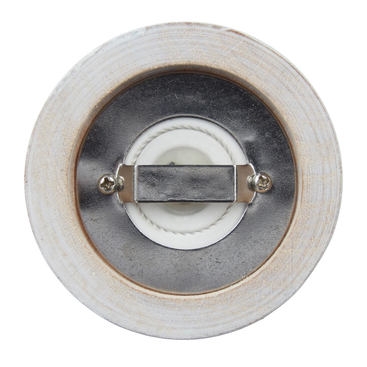 PFEFFERMÜHLE Keramikmahlwerk - Weiß, Holz/Keramik (5.5/39.5/5.5cm) - Relaxdays