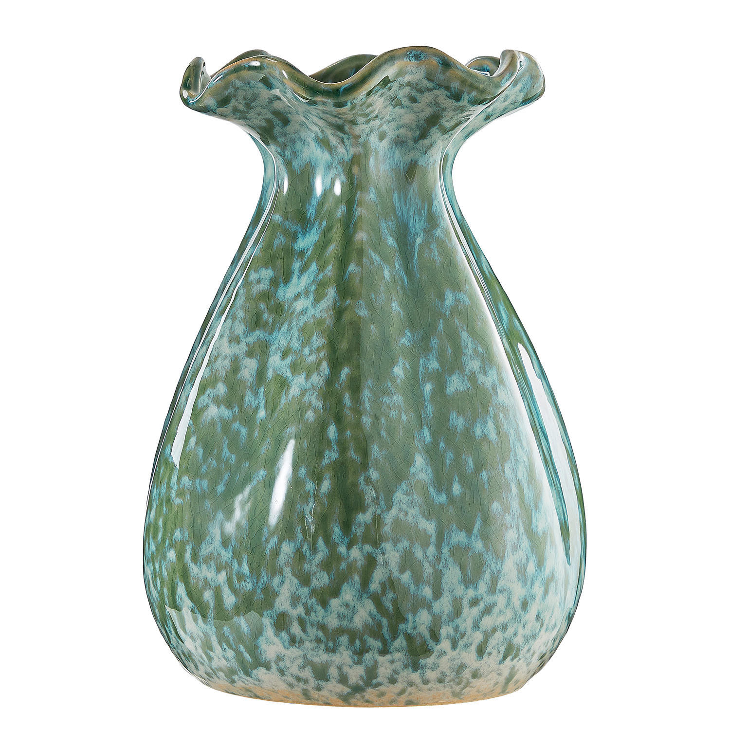 VASE Flora 20 cm - Blau, Keramik (22cm) - Butlers