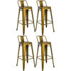 BARHOCKER 4er Set Metall Gold - Goldfarben, Metall (44/96/43cm) - CLP