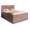 BOXBETT TRANI 180x200 cm mit Matratze und Topper - Rosa - Rosa, Holz (180/200cm) - MASSENO