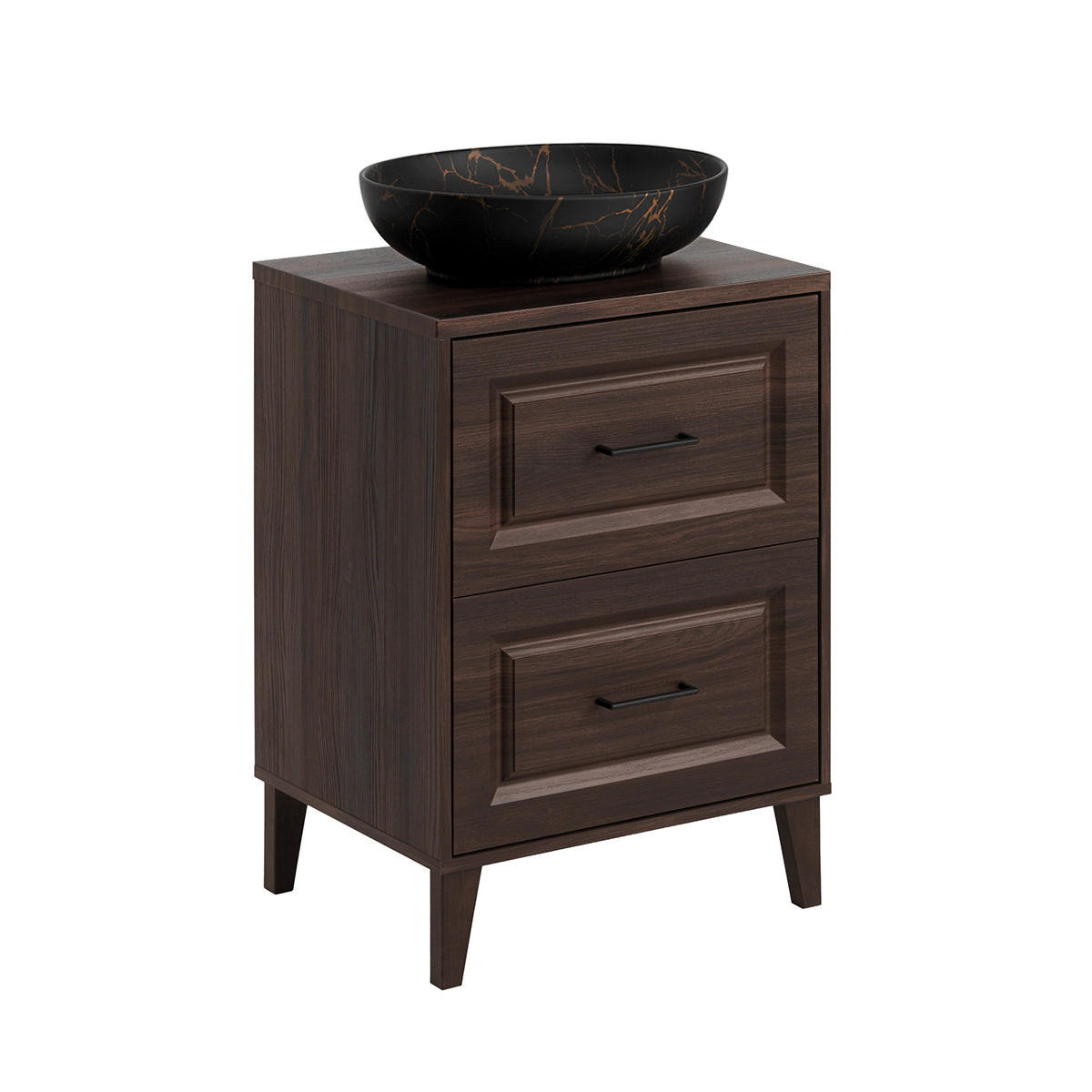 WASCHTISCH 60cm Moka Holz - Braun, Holzwerkstoff (60/84.5/46cm) - Petits-meubles