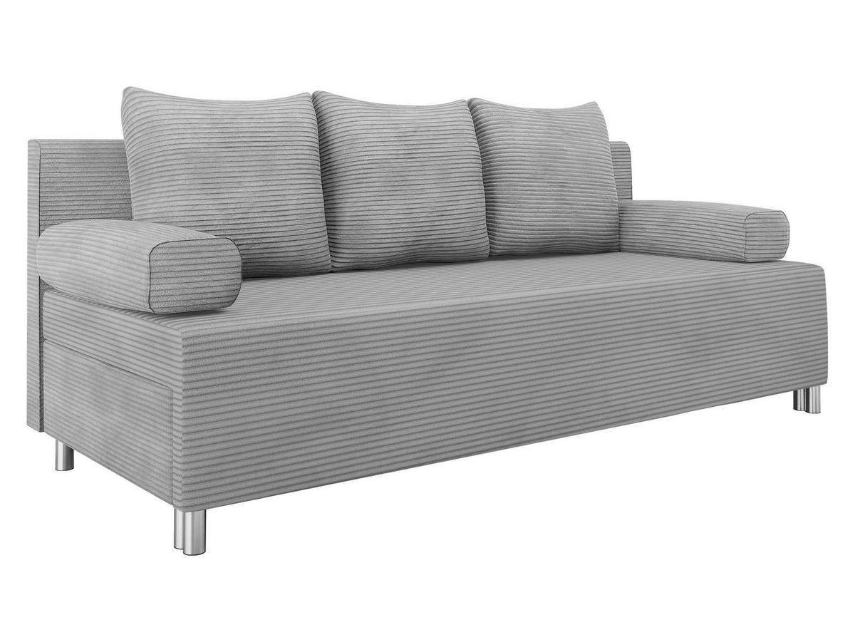 SCHLAFSOFA Dover Cord - Chromfarben/Grau, Holz/Kunststoff (192/86/80cm) - MIRJAN24