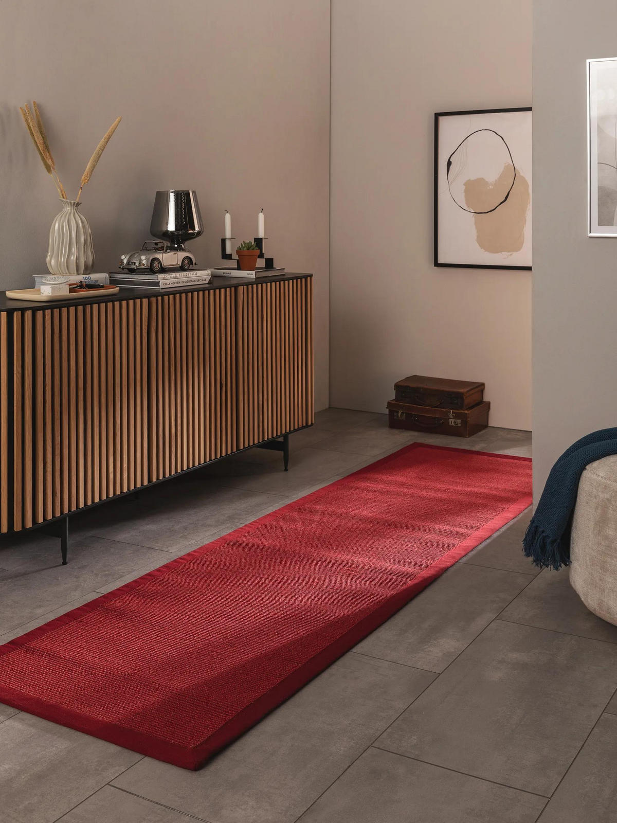 SISALTEPPICH Sana Rot 70x300 cm - Rot, Textil (70/300cm) - benuta Nest