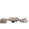 SOFASET Celes Premium 3-2-1 In Opera - Sandfarben, Holzwerkstoff/Textil (225/73/88cm) - Fun Möbel