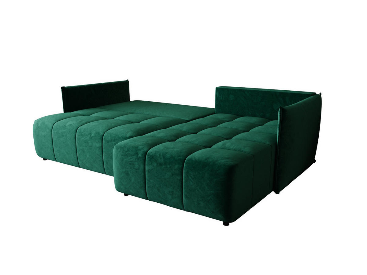 ECKSOFA mit Schlaffunktion ONIL L Monolith 37 Rechts - Grün, Textil (245/175cm) - Bedante