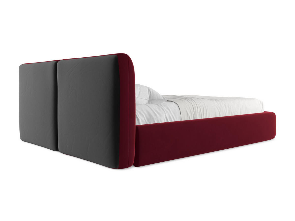 POLSTERBETT mit Bettkasten und Lattenrost 180x228 Rot - Bordeaux/Rot, Kunststoff/Textil (160/200cm) - Makamii