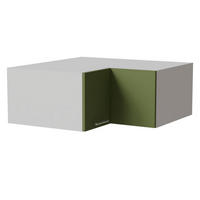 ECKAUFSATZSCHRANK Brerra W14/90/36 Weiß / RAL 6025 farngrün Matt 90 / 90 / 36cm - Weiß/Grün, Holz/Holzwerkstoff (90/36/90cm) - Feldmann-Wohnen