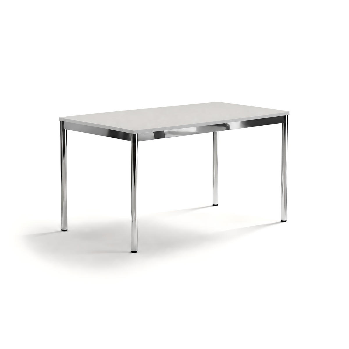 SCHREIBTISCH VST1 120 x 60 cm Lichtgrau – höhenverstellbar - Chromfarben/Grau, Holzwerkstoff (120/60/75.5cm) - Versee