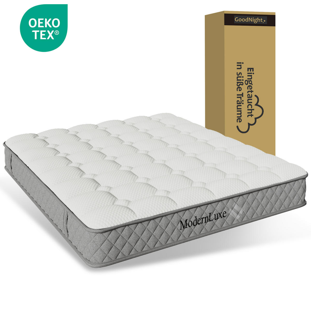 POLSTERBETT 140/200 cm mit LED-Beleuchtung, USB- und Type-C-Anschluss, hydraulischem Stauraum und Matratze, Grau - Grau, Textil (140/200cm) - Redom