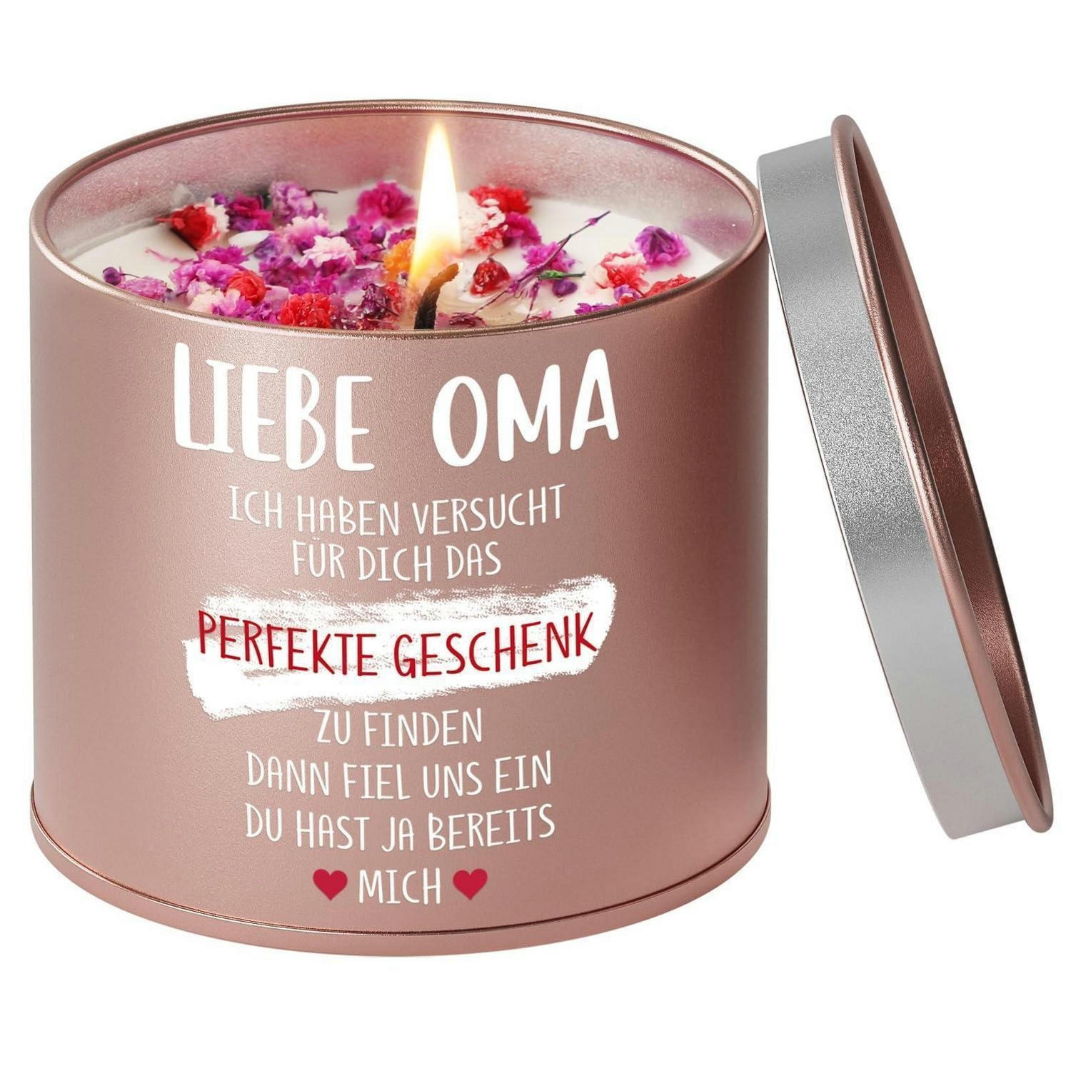 DUFTKERZE Lavendel 9OZ Geschenk für Oma - Bronzefarben, Paraffin (8cm)