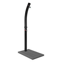 SOLARDUSCHE mit Bodenelement - Schwarz, Kunststoff (15.5/222/40cm) - ML-DESIGN