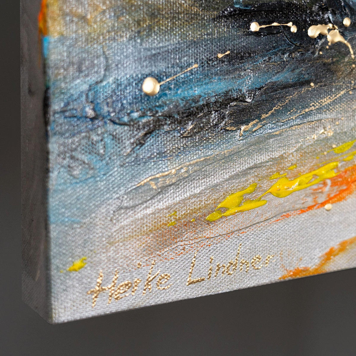 GEMÄLDE Leuchtende Bären auf Keilrahmen 115x50 cm - Multicolor, Holz (115/50cm) - YS-art gallery