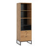 BÜCHERREGAL Randy 60/202/40 mit Schubladen - Schwarz/Eiche Artisan, Holzwerkstoff/Kunststoff (60/202/40cm) - Ravio