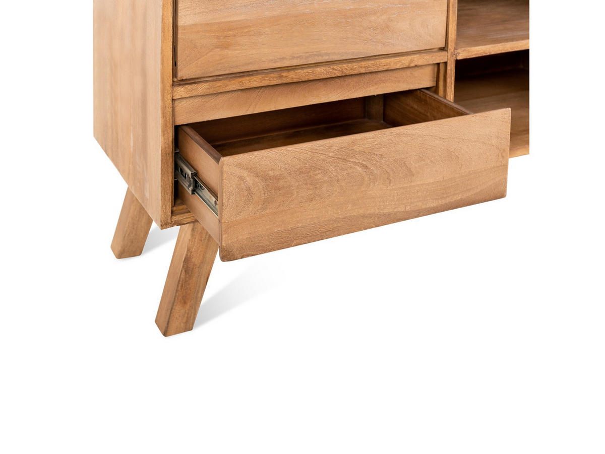 TV Board Bibi Mangoholz 150 cm / 40 cm Natur - Naturfarben, Holz (150/60/40cm) - Villa Möbel