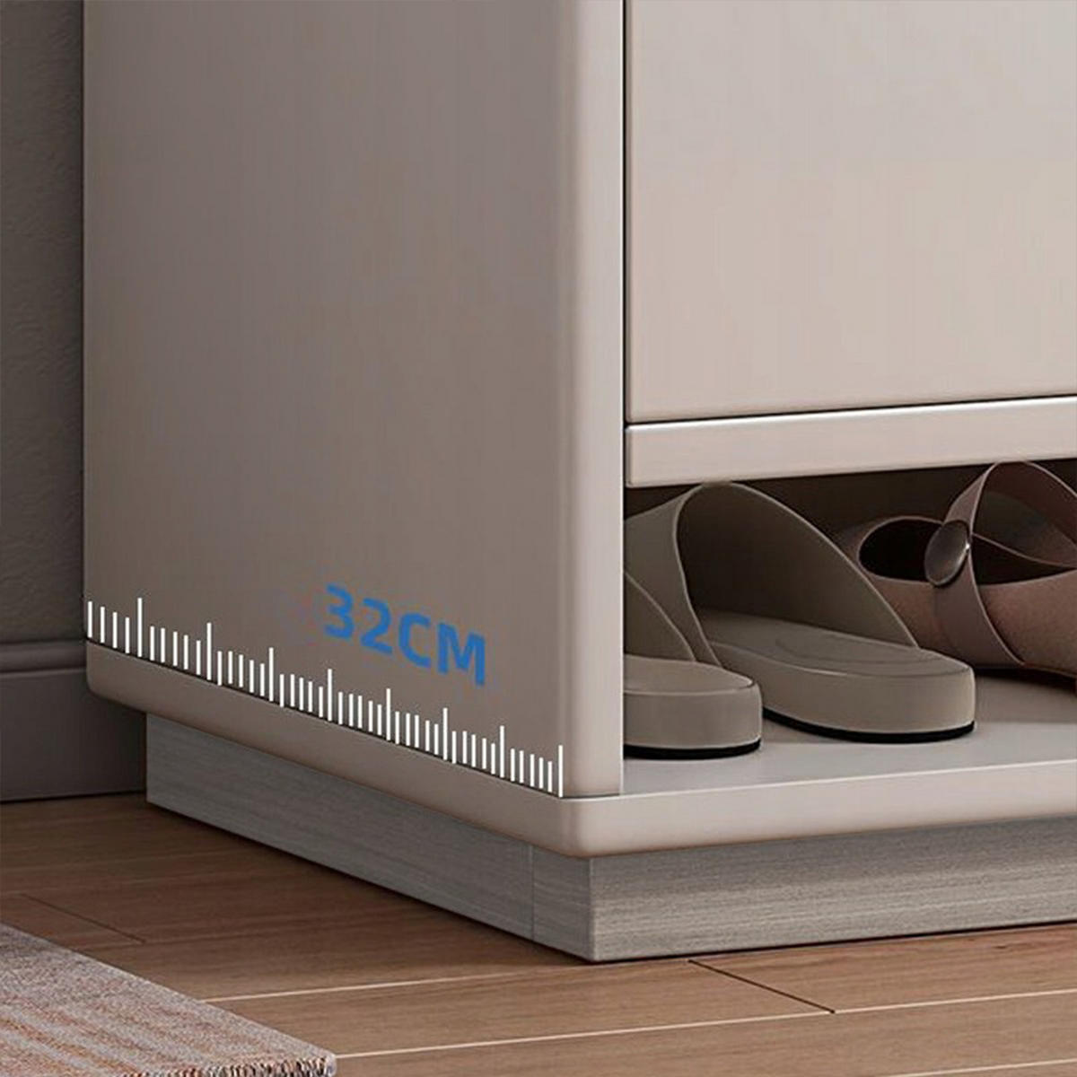 SCHUHSCHRANK, weiß 60/32/80 cm - Weiß, Holzwerkstoff (60/80/32cm)