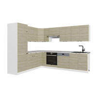 BUCĂTĂRIE DE COLȚ Fame-Line, Panou de stejar/Alb, 287 x 227 cm fara blat - alb/culoare lemn stejar, compozit lemnos (287/206.8/51.6cm) - Vicco