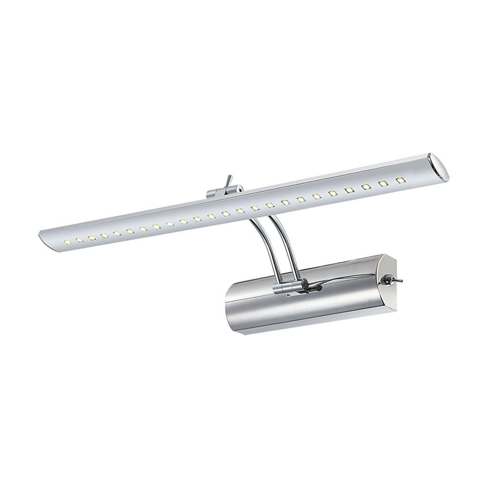 LED WANDLEUCHTE Metall Chrom Silber - Silberfarben, Metall (43/16/18cm) - Globo Lighting