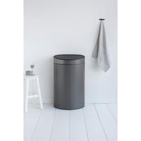 ABFALLBEHÄLTER Touch Bin mit Kunststoffeinsatz, Platinum, 40 L - Anthrazit, Metall (48.3/76.5/32.8cm) - Brabantia