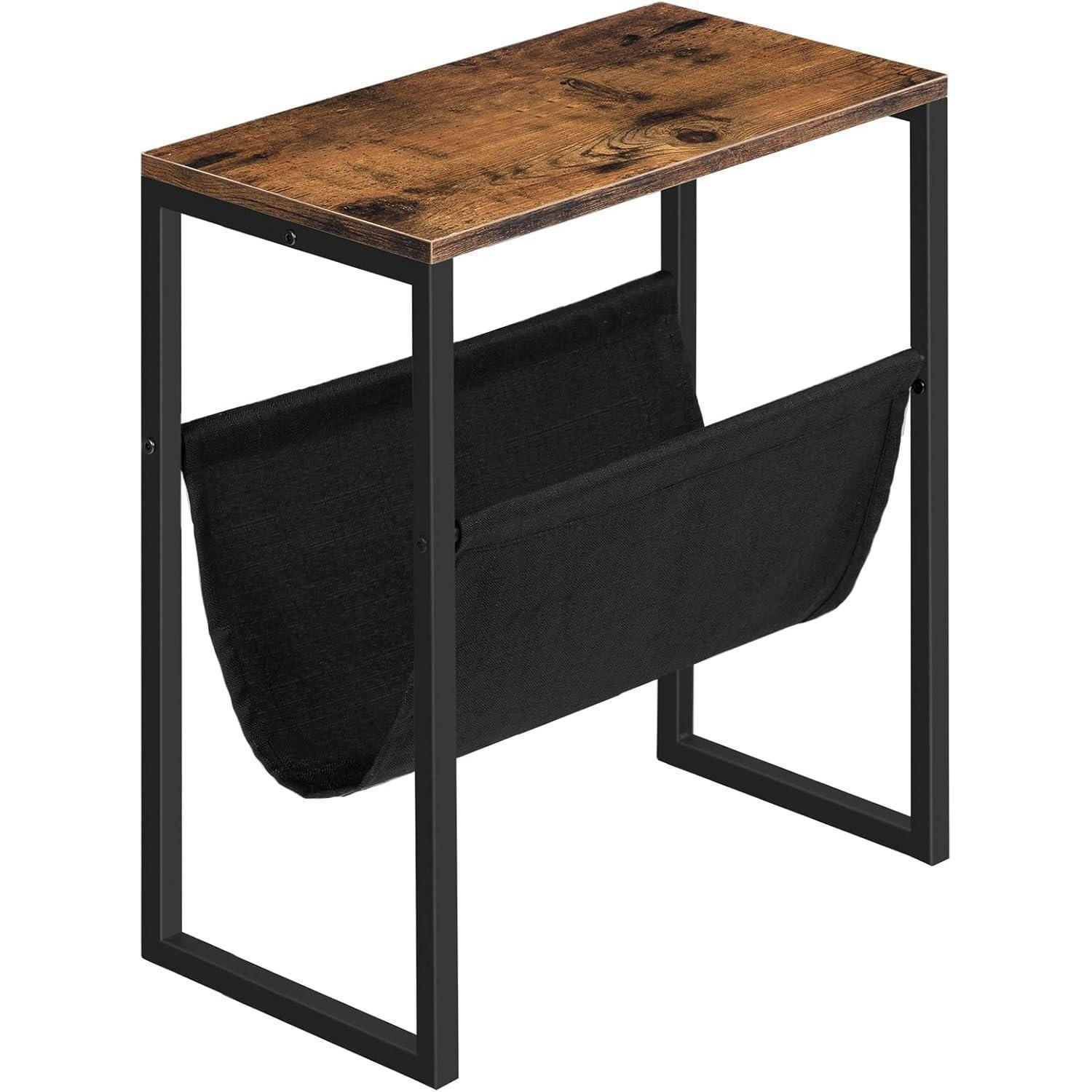 BEISTELLTISCH mit Zeitschriftenschlinge 24 x 40 x 54,5 cm Dunkelbraun - Multicolor, Metall (40/24/54.5cm)
