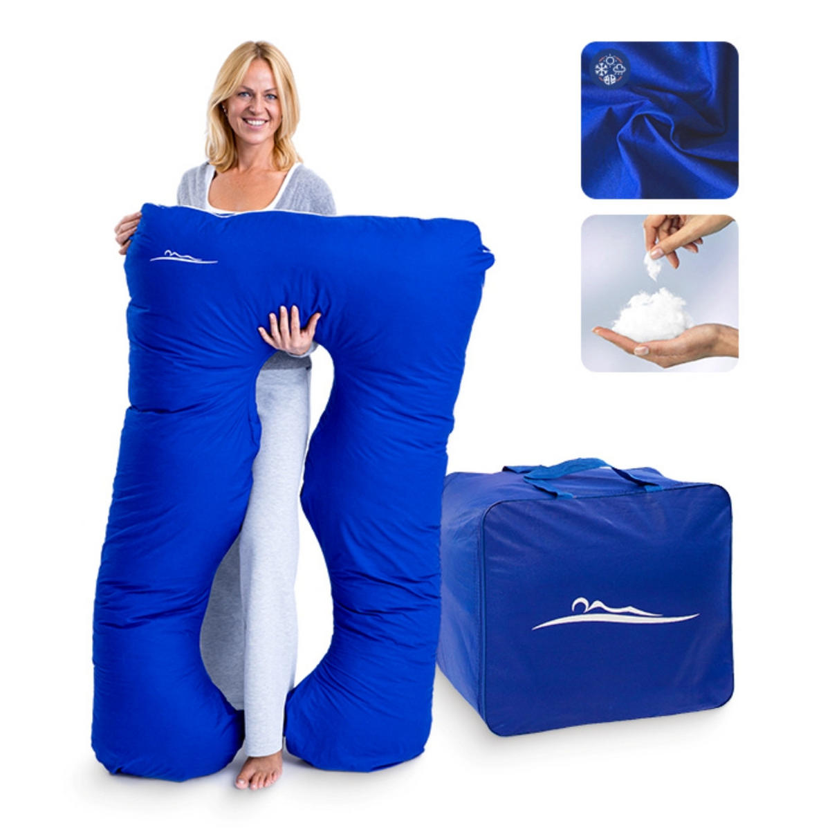 KOMFORTKISSEN - Blau - Blau, Textil (100/150cm) - KomfortKissen