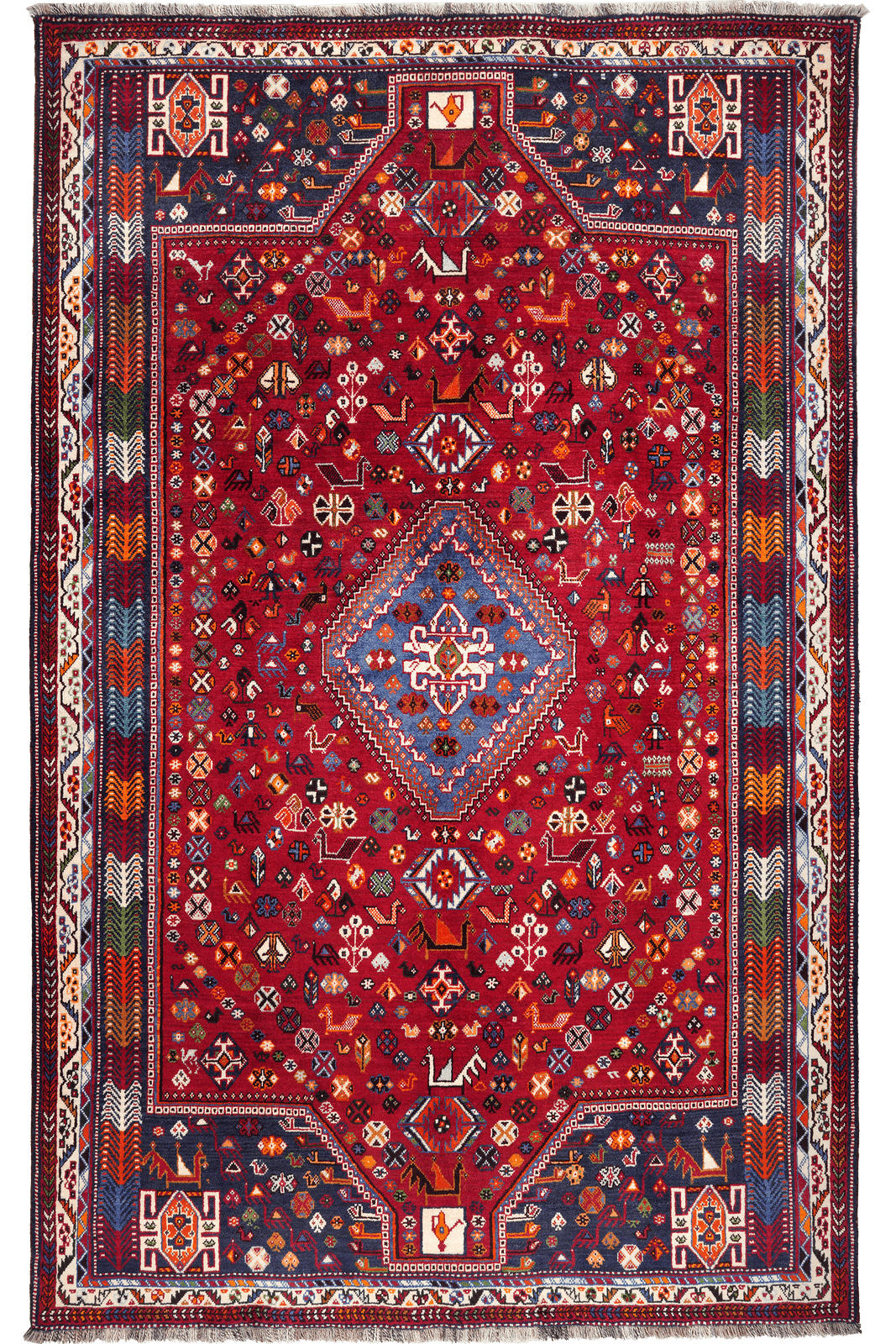 ORIENTTEPPICH handgeknüpft Gashgai Rot 279/174 cm Schurwolle - Rot, Textil (174/279cm) - Looma