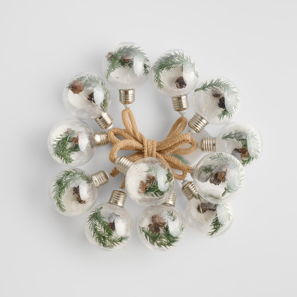 LICHTERKETTE Forester, Grün, 9x7x195 cm, Dekorative Weihnachtsdeko - Grün, Kunststoff (195cm) - home&you