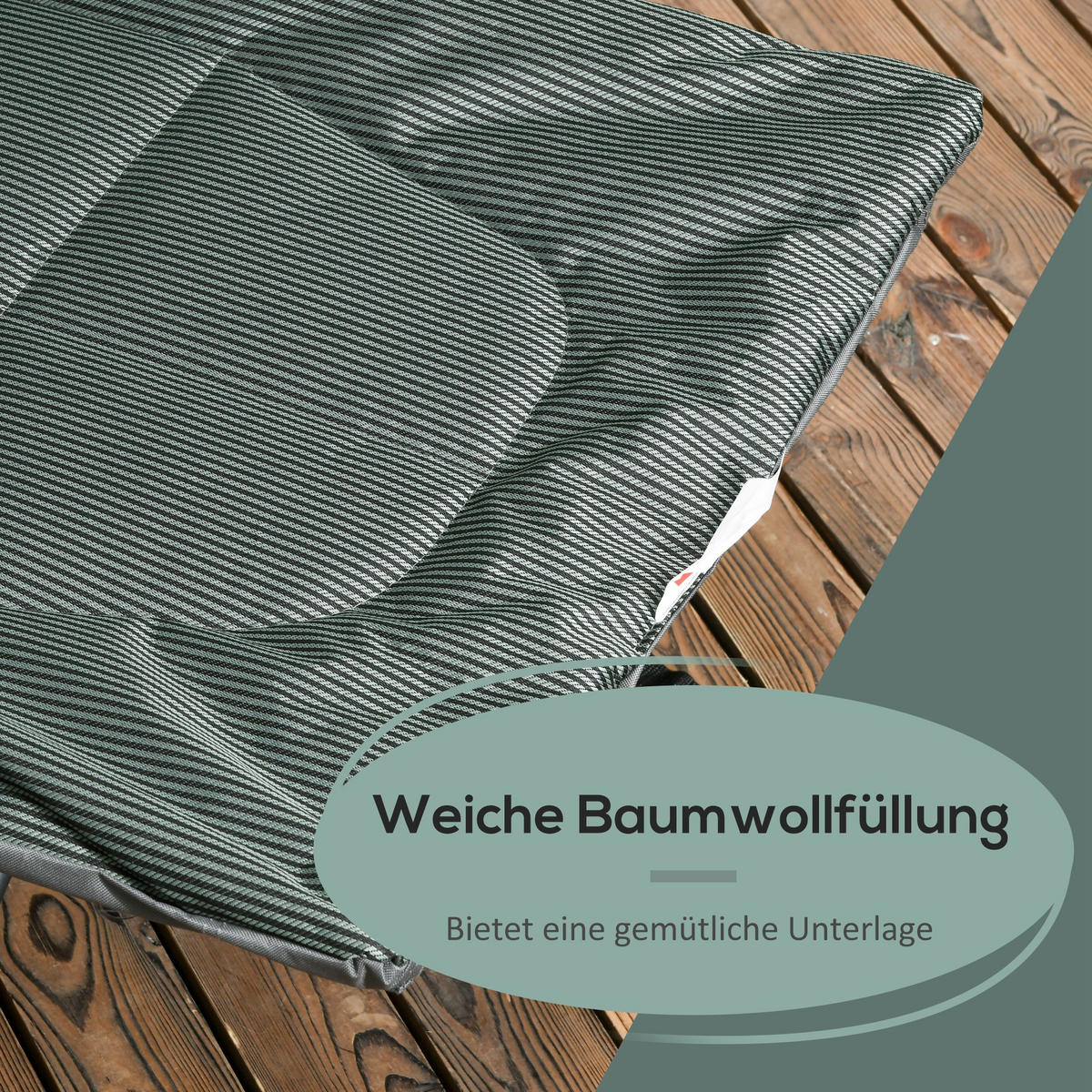 CAMPINGLIEGE mit Tasche, bis 120 kg, Grau, 68 x 186 x 48cm - Grau, Metall (186/48/68cm) - Outsunny