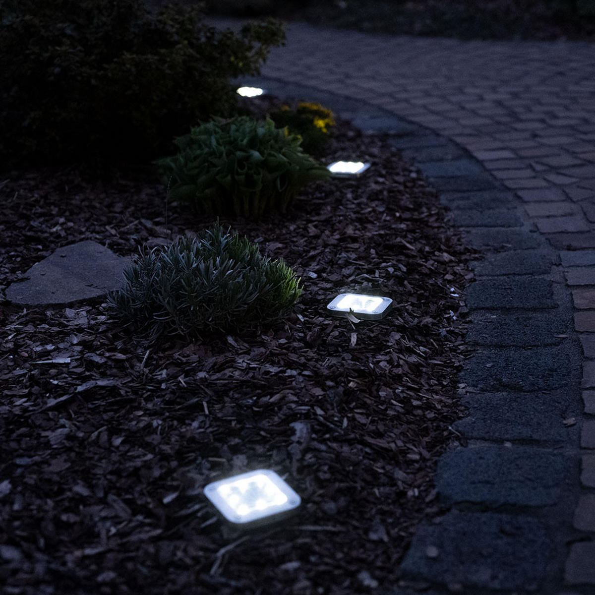 LED AUSSENLEUCHTE Edelstahl Silber 2er Set - Silberfarben, Metall (10/10/13cm)